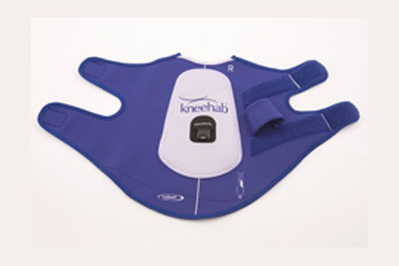 opened view of KneehabXP - electrical stimulation unit for knee rehabilitation therapy - available at Sunshine Prosthetics and Orthotics in Wayne NJ